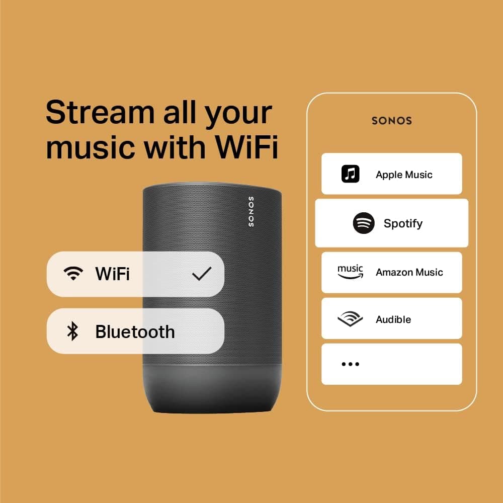 Buy Gadcet UK,Sonos Move Bluetooth Home Speaker - Black - Gadcet UK | UK | London | Scotland | Wales| Near Me | Cheap | Pay In 3 |